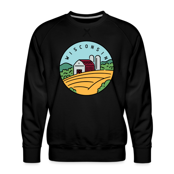 Premium Wisconsin Sweatshirt - Men's Sweatshirt - black