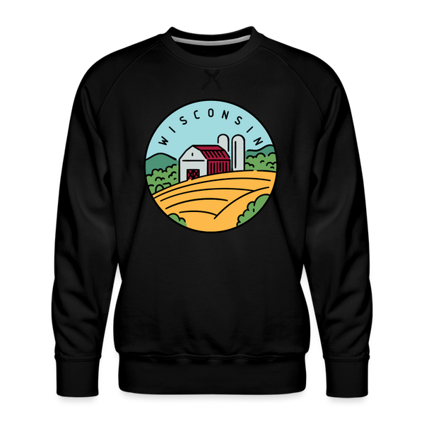 Premium Wisconsin Sweatshirt - Men's Sweatshirt - black