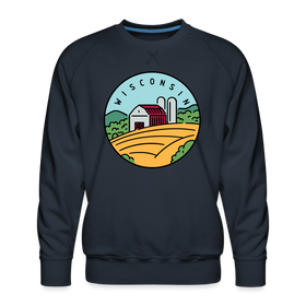 Premium Wisconsin Sweatshirt - Men's Sweatshirt - navy