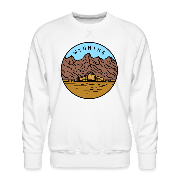 Premium Wyoming Sweatshirt - Men's Sweatshirt - white
