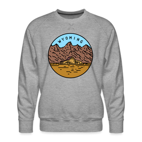 Premium Wyoming Sweatshirt - Men's Sweatshirt - heather grey