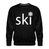 Ski Snowflake Sweatshirt - Men's Snow Ski Sweatshirt - black