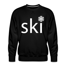 Ski Snowflake Sweatshirt - Men's Snow Ski Sweatshirt - black