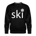 Ski Snowflake Sweatshirt - Men's Snow Ski Sweatshirt - black