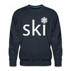 Ski Snowflake Sweatshirt - Men's Snow Ski Sweatshirt - navy