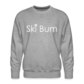 Ski Bum Sweatshirt - Men's Snow Ski Sweatshirt - heather grey