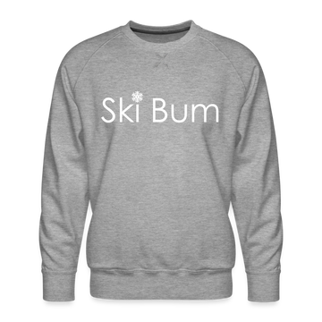Ski Bum Sweatshirt - Men's Snow Ski Sweatshirt - heather grey