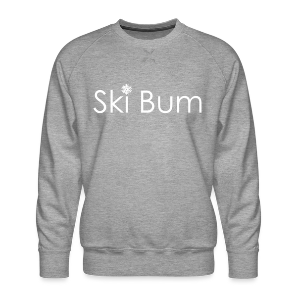 Ski Bum Sweatshirt - Men's Snow Ski Sweatshirt - heather grey