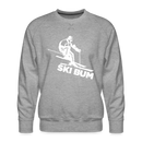 Ski Bum Sweatshirt - Men's Snow Ski Sweatshirt - heather grey