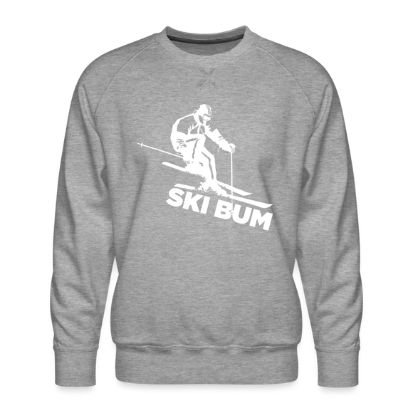Ski Bum Sweatshirt - Men's Snow Ski Sweatshirt - heather grey