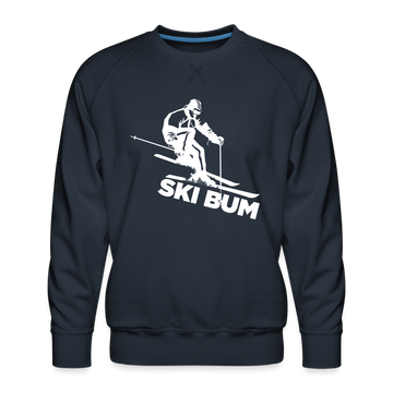 Ski Bum Sweatshirt - Men's Snow Ski Sweatshirt - navy