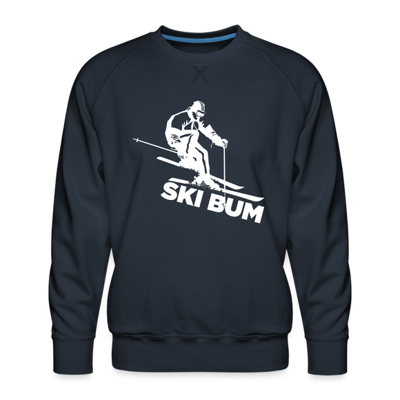 Ski Bum Sweatshirt - Men's Snow Ski Sweatshirt - navy