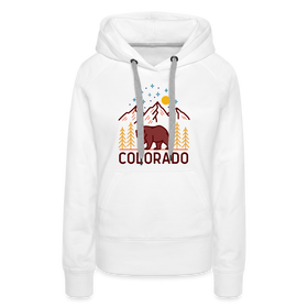Premium Women's Colorado Hoodie - white