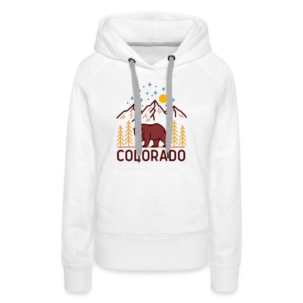 Premium Women's Colorado Hoodie - white