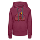 Premium Women's Colorado Hoodie - burgundy