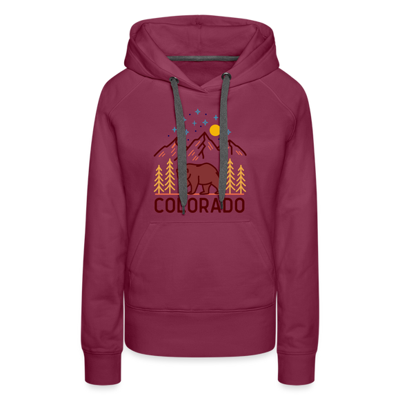 Premium Women's Colorado Hoodie - burgundy