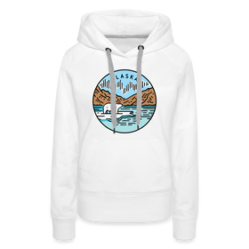 Premium Women's Alaska Hoodie - white