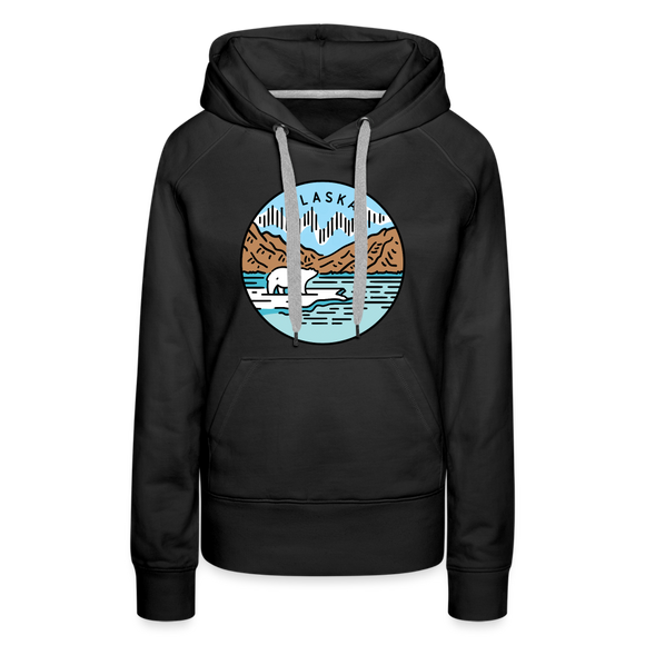 Premium Women's Alaska Hoodie - black