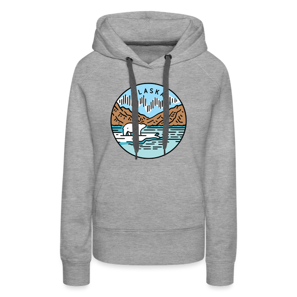 Premium Women's Alaska Hoodie - heather grey