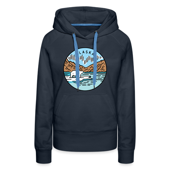 Premium Women's Alaska Hoodie - navy