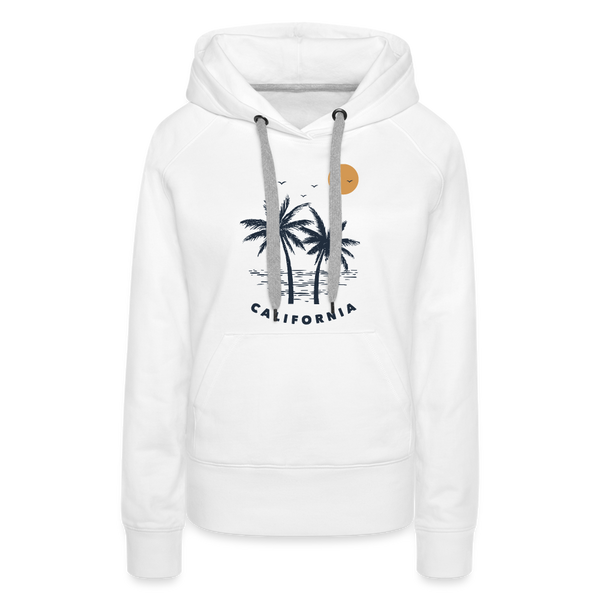 Premium Women's California Hoodie - white