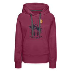 Premium Women's California Hoodie - burgundy