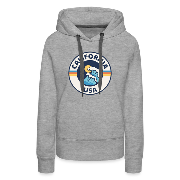 Premium Women's California Hoodie - heather grey