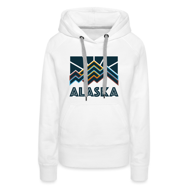 Premium Women's Alaska Hoodie - white