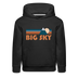 Big Sky, Montana Youth Hoodie - Retro Mountain Youth Big Sky Hooded Sweatshirt - black