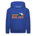 Big Sky, Montana Youth Hoodie - Retro Mountain Youth Big Sky Hooded Sweatshirt - royal blue