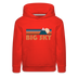 Big Sky, Montana Youth Hoodie - Retro Mountain Youth Big Sky Hooded Sweatshirt - red