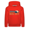Big Sky, Montana Youth Hoodie - Retro Mountain Youth Big Sky Hooded Sweatshirt