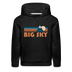 Big Sky, Montana Youth Hoodie - Retro Mountain Youth Big Sky Hooded Sweatshirt - charcoal grey