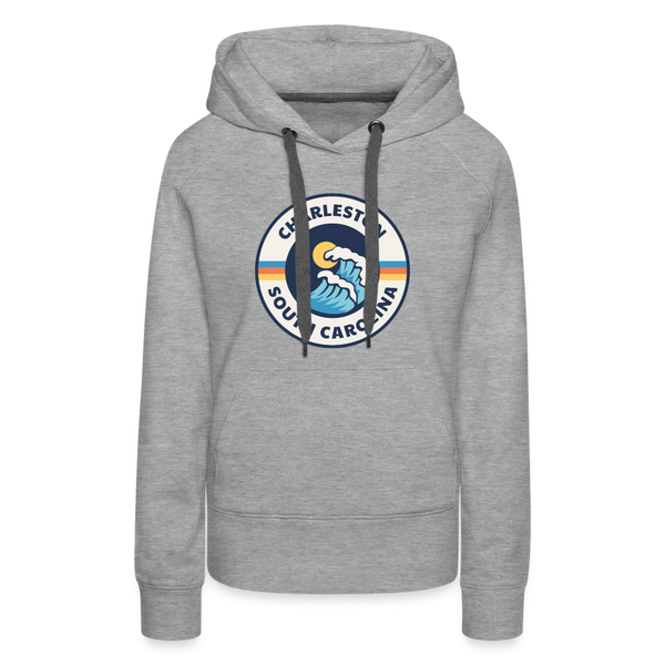 Premium Women's Charleston, South Carolina Hoodie - Women's Charleston Hoodie - heather grey