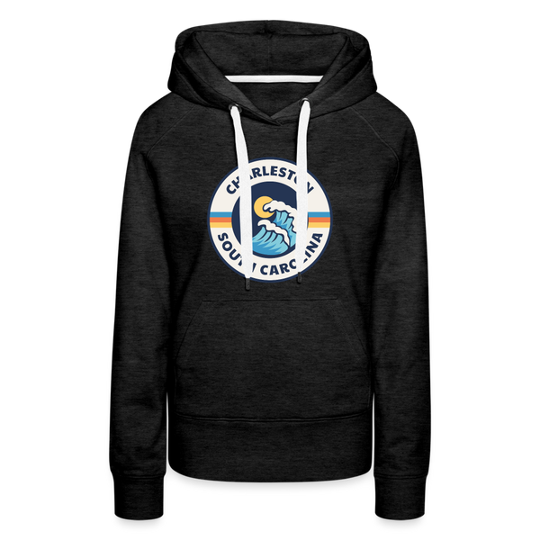 Premium Women's Charleston, South Carolina Hoodie - Women's Charleston Hoodie - charcoal grey