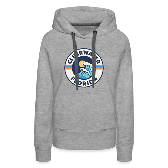 Premium Women's Clearwater, Florida Hoodie - Women's Clearwater Hoodie - heather grey