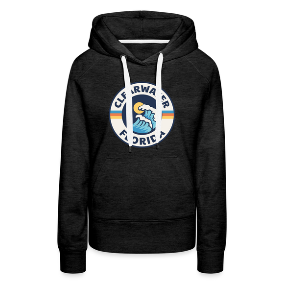 Premium Women's Clearwater, Florida Hoodie - Women's Clearwater Hoodie - charcoal grey