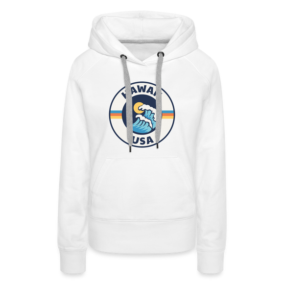 Premium Women's Hawaii Hoodie - white