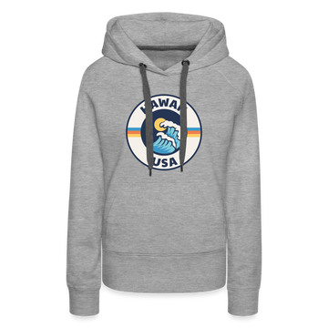 Premium Women's Hawaii Hoodie - heather grey