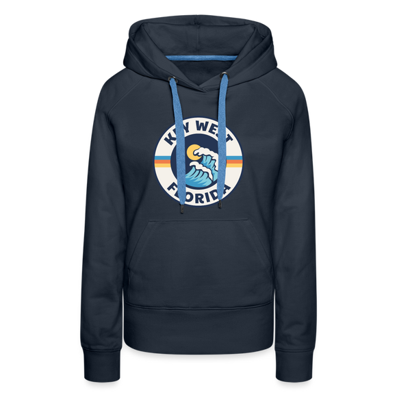 Premium Women's Key West, Florida Hoodie - Women's Key West Hoodie - navy