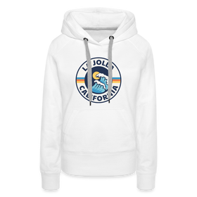 Premium Women's La Jolla, California Hoodie - Women's La Jolla Hoodie - white