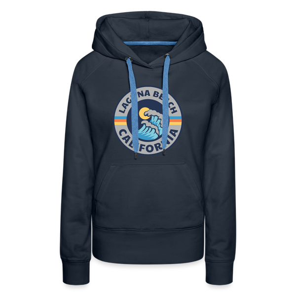 Premium Women's Laguna Beach, California Hoodie - Women's Laguna Beach Hoodie - navy