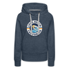 Premium Women's Long Beach, California Hoodie - Women's Long Beach Hoodie - heather denim