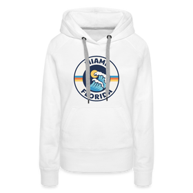 Premium Women's Miami, Florida Hoodie - Women's Miami Hoodie - white
