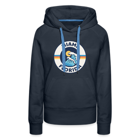 Premium Women's Miami, Florida Hoodie - Women's Miami Hoodie - navy