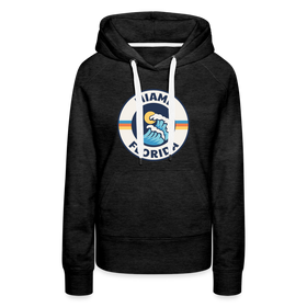Premium Women's Miami, Florida Hoodie - Women's Miami Hoodie - charcoal grey