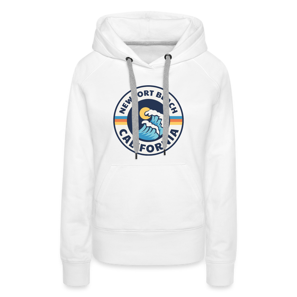 Premium Women's Newport Beach, California Hoodie - Women's Newport Beach Hoodie - white