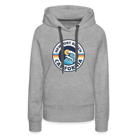 Premium Women's Newport Beach, California Hoodie - Women's Newport Beach Hoodie - heather grey