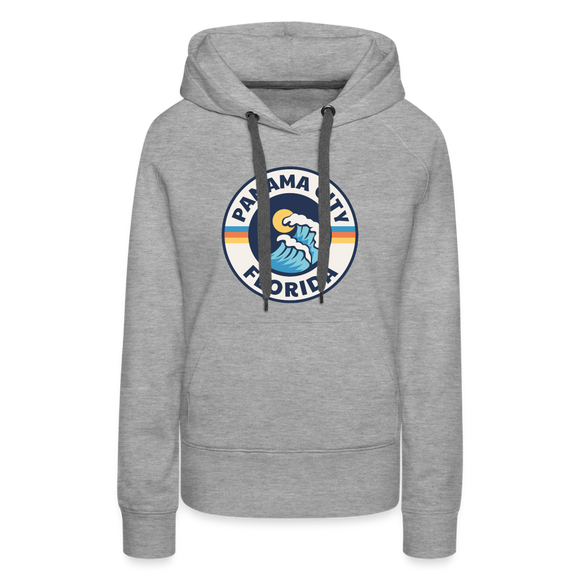 Premium Women's Panama City, Florida Hoodie - Women's Panama City Hoodie - heather grey