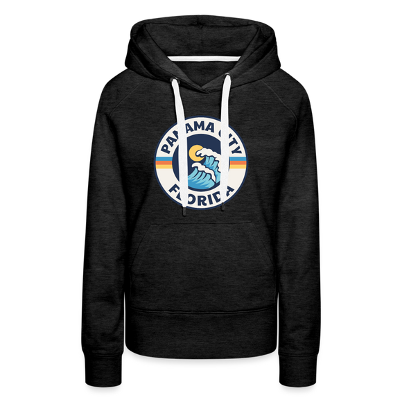 Premium Women's Panama City, Florida Hoodie - Women's Panama City Hoodie - charcoal grey